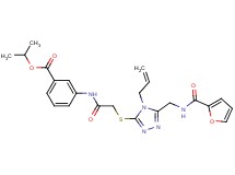 isopropyl 3-{[({4-allyl-5-[(2-furoylamino)methyl]-4H-1,2,4-triazol-3-yl}thio)acetyl]amino}benzoate