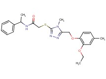 2-({5-[(2-ethoxy-4-methylphenoxy)methyl]-4-methyl-4H-1,2,4-triazol-3-yl}thio)-N-(1-phenylethyl)acetamide