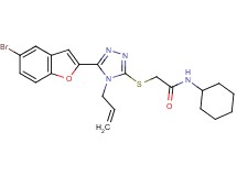 2-{[4-allyl-5-(5-bromo-1-benzofuran-2-yl)-4H-1,2,4-triazol-3-yl]thio}-N-cyclohexylacetamide