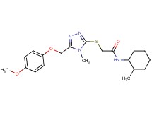 2-({5-[(4-methoxyphenoxy)methyl]-4-methyl-4H-1,2,4-triazol-3-yl}thio)-N-(2-methylcyclohexyl)acetamide