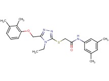 2-({5-[(2,3-dimethylphenoxy)methyl]-4-ethyl-4H-1,2,4-triazol-3-yl}thio)-N-(3,5-dimethylphenyl)acetamide