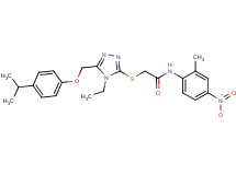 2-({4-ethyl-5-[(4-isopropylphenoxy)methyl]-4H-1,2,4-triazol-3-yl}thio)-N-(2-methyl-4-nitrophenyl)acetamide