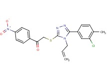 2-{[4-allyl-5-(3-chloro-4-methylphenyl)-4H-1,2,4-triazol-3-yl]thio}-1-(4-nitrophenyl)ethanone