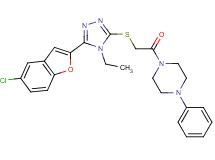 1-({[5-(5-chloro-1-benzofuran-2-yl)-4-ethyl-4H-1,2,4-triazol-3-yl]thio}acetyl)-4-phenylpiperazine