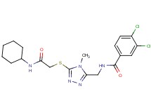 3,4-dichloro-N-[(5-{[2-(cyclohexylamino)-2-oxoethyl]thio}-4-methyl-4H-1,2,4-triazol-3-yl)methyl]benzamide