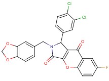 2-(1,3-benzodioxol-5-ylmethyl)-1-(3,4-dichlorophenyl)-7-fluoro-1,2-dihydrochromeno[2,3-c]pyrrole-3,9-dione