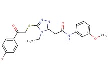 2-(5-{[2-(4-bromophenyl)-2-oxoethyl]thio}-4-ethyl-4H-1,2,4-triazol-3-yl)-N-(3-methoxyphenyl)acetamide