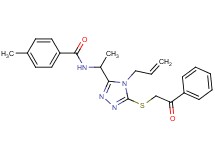 N-(1-{4-allyl-5-[(2-oxo-2-phenylethyl)thio]-4H-1,2,4-triazol-3-yl}ethyl)-4-methylbenzamide