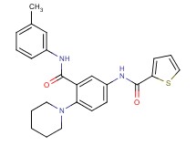 N-[3-{[(3-methylphenyl)amino]carbonyl}-4-(1-piperidinyl)phenyl]-2-thiophenecarboxamide