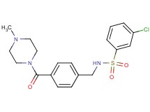 3-chloro-N-{4-[(4-methyl-1-piperazinyl)carbonyl]benzyl}benzenesulfonamide