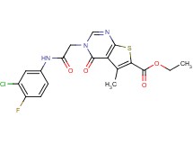 ethyl 3-{2-[(3-chloro-4-fluorophenyl)amino]-2-oxoethyl}-5-methyl-4-oxo-3,4-dihydrothieno[2,3-d]pyrimidine-6-carboxylate