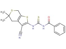 N-{[(3-cyano-5,5-dimethyl-4,7-dihydro-5H-thieno[2,3-c]thiopyran-2-yl)amino]carbonothioyl}benzamide