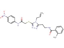 N-{2-[4-allyl-5-({2-[(4-nitrophenyl)amino]-2-oxoethyl}thio)-4H-1,2,4-triazol-3-yl]ethyl}-2-methylbenzamide