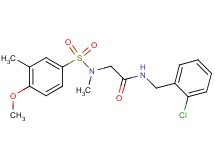 N~1~-(2-chlorobenzyl)-N~2~-[(4-methoxy-3-methylphenyl)sulfonyl]-N~2~-methylglycinamide