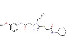 2-(4-allyl-5-{[2-(cyclohexylamino)-2-oxoethyl]thio}-4H-1,2,4-triazol-3-yl)-N-(3-methoxyphenyl)acetamide