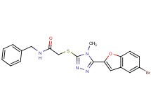 N-benzyl-2-{[5-(5-bromo-1-benzofuran-2-yl)-4-methyl-4H-1,2,4-triazol-3-yl]thio}acetamide