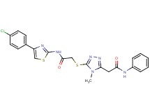 2-{[5-(2-anilino-2-oxoethyl)-4-methyl-4H-1,2,4-triazol-3-yl]thio}-N-[4-(4-chlorophenyl)-1,3-thiazol-2-yl]acetamide