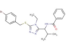 N-(1-{5-[(4-bromobenzyl)thio]-4-ethyl-4H-1,2,4-triazol-3-yl}-2-methylpropyl)benzamide
