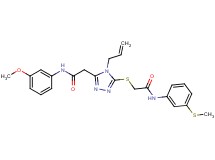 2-[(4-allyl-5-{2-[(3-methoxyphenyl)amino]-2-oxoethyl}-4H-1,2,4-triazol-3-yl)thio]-N-[3-(methylthio)phenyl]acetamide