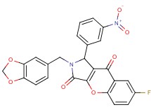 2-(1,3-benzodioxol-5-ylmethyl)-7-fluoro-1-(3-nitrophenyl)-1,2-dihydrochromeno[2,3-c]pyrrole-3,9-dione