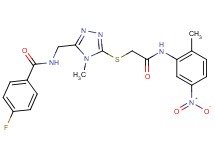 4-fluoro-N-{[4-methyl-5-({2-[(2-methyl-5-nitrophenyl)amino]-2-oxoethyl}thio)-4H-1,2,4-triazol-3-yl]methyl}benzamide