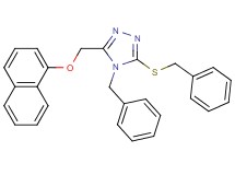 4-benzyl-3-(benzylthio)-5-[(1-naphthyloxy)methyl]-4H-1,2,4-triazole