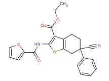 ethyl 6-cyano-2-(2-furoylamino)-6-phenyl-4,5,6,7-tetrahydro-1-benzothiophene-3-carboxylate
