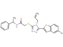 2-{[4-allyl-5-(5-bromo-1-benzofuran-2-yl)-4H-1,2,4-triazol-3-yl]thio}-N-(1-phenylethyl)acetamide