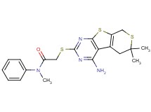 2-[(4-amino-6,6-dimethyl-5,8-dihydro-6H-thiopyrano[4',3':4,5]thieno[2,3-d]pyrimidin-2-yl)thio]-N-methyl-N-phenylacetamide