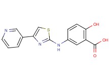 2-hydroxy-5-{[4-(3-pyridinyl)-1,3-thiazol-2-yl]amino}benzoic acid