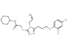 2-({4-allyl-5-[3-(2,4-dichlorophenoxy)propyl]-4H-1,2,4-triazol-3-yl}thio)-N-cyclohexylacetamide