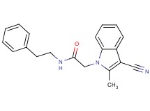 2-(3-cyano-2-methyl-1H-indol-1-yl)-N-(2-phenylethyl)acetamide