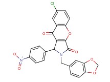 2-(1,3-benzodioxol-5-ylmethyl)-7-chloro-1-(4-nitrophenyl)-1,2-dihydrochromeno[2,3-c]pyrrole-3,9-dione