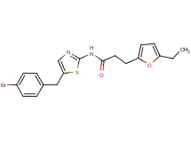 N-[5-(4-bromobenzyl)-1,3-thiazol-2-yl]-3-(5-ethyl-2-furyl)propanamide