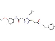 2-[(4-allyl-5-{2-[(3-methoxyphenyl)amino]-2-oxoethyl}-4H-1,2,4-triazol-3-yl)thio]-N-(2-phenylethyl)acetamide
