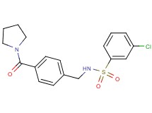 3-chloro-N-[4-(1-pyrrolidinylcarbonyl)benzyl]benzenesulfonamide
