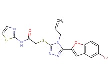 2-{[4-allyl-5-(5-bromo-1-benzofuran-2-yl)-4H-1,2,4-triazol-3-yl]thio}-N-1,3-thiazol-2-ylacetamide