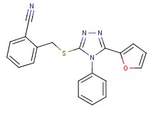 2-({[5-(2-furyl)-4-phenyl-4H-1,2,4-triazol-3-yl]thio}methyl)benzonitrile