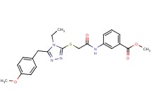 methyl 3-[({[4-ethyl-5-(4-methoxybenzyl)-4H-1,2,4-triazol-3-yl]thio}acetyl)amino]benzoate