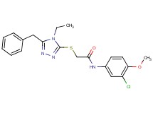 2-[(5-benzyl-4-ethyl-4H-1,2,4-triazol-3-yl)thio]-N-(3-chloro-4-methoxyphenyl)acetamide