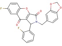 2-(1,3-benzodioxol-5-ylmethyl)-7-fluoro-1-(2-fluorophenyl)-1,2-dihydrochromeno[2,3-c]pyrrole-3,9-dione