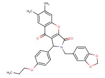 2-(1,3-benzodioxol-5-ylmethyl)-6,7-dimethyl-1-(4-propoxyphenyl)-1,2-dihydrochromeno[2,3-c]pyrrole-3,9-dione