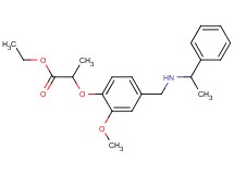 ethyl 2-(2-methoxy-4-{[(1-phenylethyl)amino]methyl}phenoxy)propanoate hydrochloride