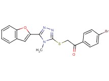2-{[5-(1-benzofuran-2-yl)-4-methyl-4H-1,2,4-triazol-3-yl]thio}-1-(4-bromophenyl)ethanone