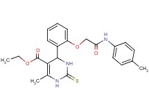 ethyl 6-methyl-4-(2-{2-[(4-methylphenyl)amino]-2-oxoethoxy}phenyl)-2-thioxo-1,2,3,4-tetrahydro-5-pyrimidinecarboxylate