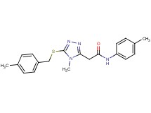 2-{4-methyl-5-[(4-methylbenzyl)thio]-4H-1,2,4-triazol-3-yl}-N-(4-methylphenyl)acetamide