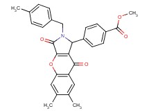 methyl 4-[6,7-dimethyl-2-(4-methylbenzyl)-3,9-dioxo-1,2,3,9-tetrahydrochromeno[2,3-c]pyrrol-1-yl]benzoate