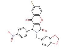 2-(1,3-benzodioxol-5-ylmethyl)-7-fluoro-1-(4-nitrophenyl)-1,2-dihydrochromeno[2,3-c]pyrrole-3,9-dione