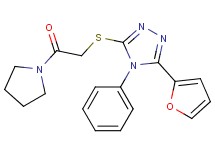 3-(2-furyl)-5-{[2-oxo-2-(1-pyrrolidinyl)ethyl]thio}-4-phenyl-4H-1,2,4-triazole