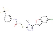 2-{[5-(5-chloro-1-benzofuran-2-yl)-4-methyl-4H-1,2,4-triazol-3-yl]thio}-N-[3-(trifluoromethyl)phenyl]acetamide